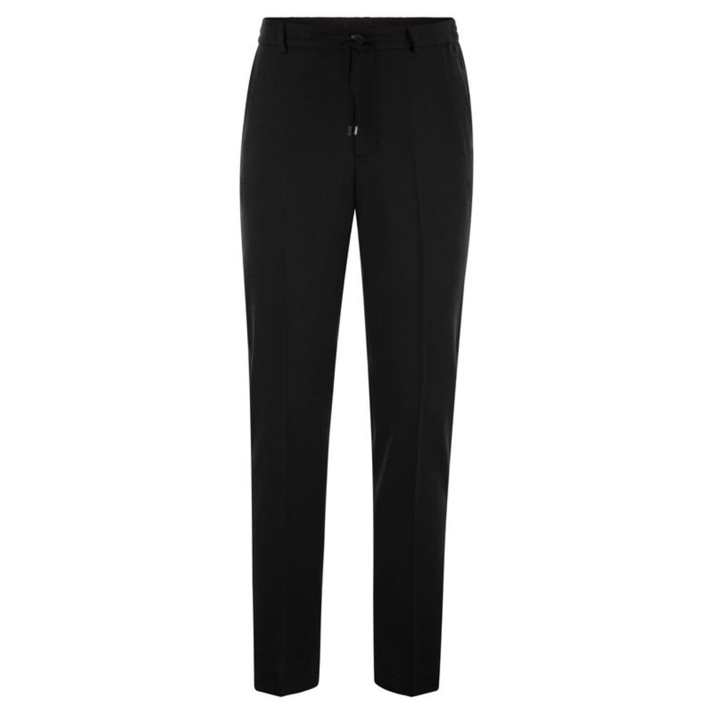 Peserico Men Wool-Blend Flannel Trousers
